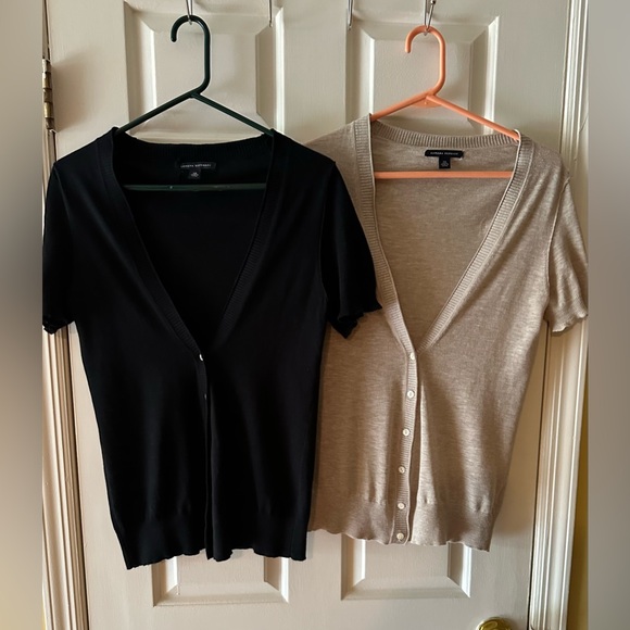 Banana Republic Sweaters - BANANA REPUBLIC BUNDLE OF TWO (XS) BUTTON DOWN CARDIGAN SWEATERS- black & beige